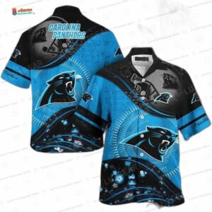 Storm Surge Carolina Panthers Hawaiian Shirt, Blue Coastal Game Day