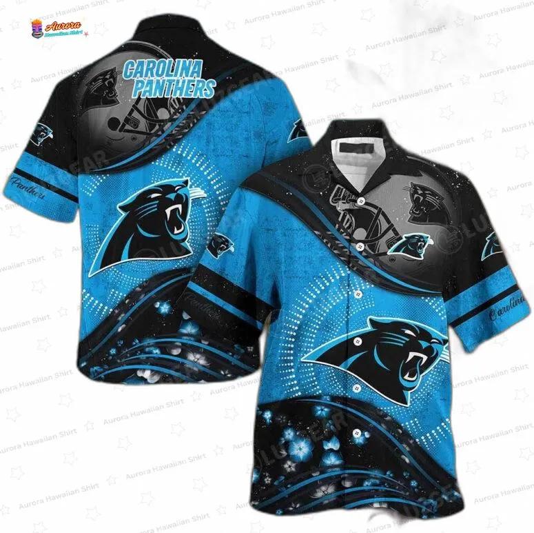 Storm Surge Carolina Panthers Hawaiian Shirt, Blue Coastal Game Day Storm Surge Carolina Panthers Hawaiian Shirt, Blue Coastal Game Day