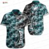 Patriotic Floral Philadelphia Eagles Hawaiian Shirt, Coastal Fan Aloha Button-Up