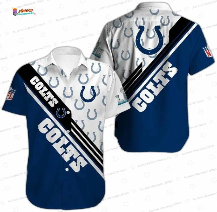 Split Horseshoe Indianapolis Colts Aloha Hawaiian Shirt Split Horseshoe Indianapolis Colts Aloha Hawaiian Shirt