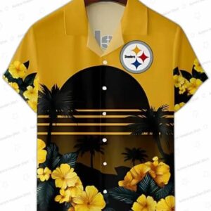 Golden Sunset Island Pittsburgh Steelers Hawaiian Shirt