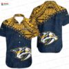 Yellow Palm Nashville Predators Hawaiian Shirt – Navy Team Design