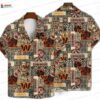 Warrior Beach Washington Commanders Hawaiian Shirt, Tropical Leaf Game Day Button Up