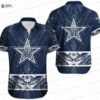 Navy Island Palm Dallas Cowboys Hawaiian Shirt, Coastal Fan Aloha Button-Up