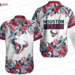 Floral Hibiscus Houston Texans Hawaiian Shirt Tropical Aloha Vibes