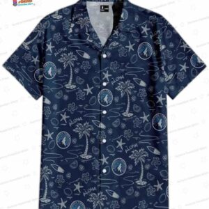 Midnight Aloha Palm Minnesota Timberwolves Hawaiian Shirt – Coastal Fan Style
