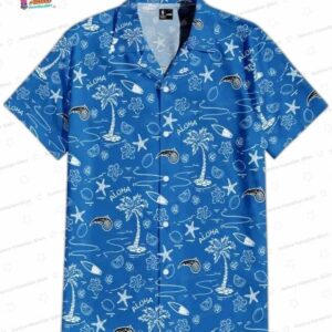 Blue Aloha Palm Orlando Magic Hawaiian Shirt – Coastal Fan Style