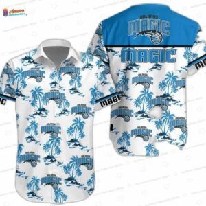 Blue Palm Island Orlando Magic Hawaiian Shirts
