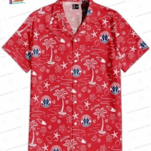 Crimson Aloha Palm Washington Wizards Hawaiian Shirt – Summer Fan Style