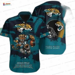 Teal Jaguar Football Player Jacksonville Jaguars Hawaiian Shirt Game Day Vibes