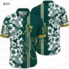 Tropical Tiki Oakland Athletics Hawaiian Shirt, Cream Palm Leaf Style