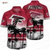 Crimson Palm Street Atlanta Falcons Hawaiian Shirt, Tropical Fan Aloha Button-Up