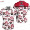 Navy Red Palm Arena Florida Panthers Hawaiian Shirts
