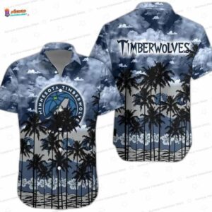 Golden Palm Crest Denver Nuggets Hawaiian Shirt – Retro Resort Style