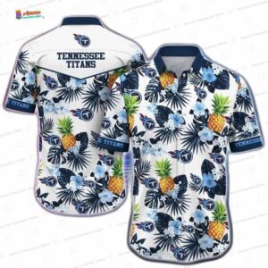 Pineapple Hibiscus Tennessee Titans Hawaiian Shirt Tropical Aloha Vibes