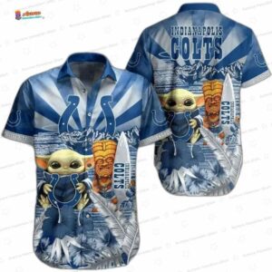 Tropical Wave Indianapolis Colts Hawaiian Shirt Aloha Vibes