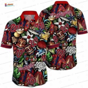 Tropical Splash Island Vibes Washington Nationals Hawaiian Shirt