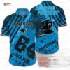 Custom Gridiron Warrior Carolina Panthers Hawaiian Shirt, Blue Tropical Fan Aloha Button-Up Custom Gridiron Warrior Carolina Panthers Hawaiian Shirt, Blue Tropical Fan Aloha Button-Up