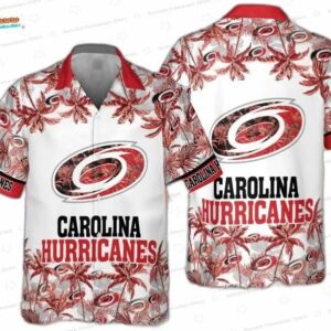 Carolina Hurricanes Hawaiian Shirt – Tropical Sunset Aloha Style Hockey Shirt