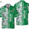 Green White Tropical Palm Game Day Dallas Stars Hawaiian Shirts