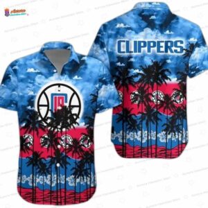 Blue Crimson Palm Coast LA Clippers Hawaiian Shirt – Coastal Game Day Style