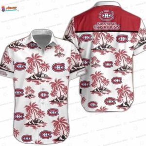 Red Palm Montreal Canadiens Hawaiian Shirt – Island Design
