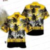 Black Yellow Tropical Camo Pittsburgh Steelers Hawaiian Shirt