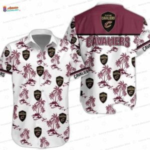 Burgundy Palm Island Cleveland Cavaliers Hawaiian Shirts