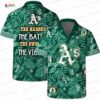 Vintage Palm Leaf Oakland Athletics Hawaiian Shirt, Tan Resort Fan Style