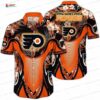 Orange Black Tiki Island Game Day Philadelphia Flyers Hawaiian Shirts Orange Black Tiki Island Game Day Philadelphia Flyers Hawaiian Shirts