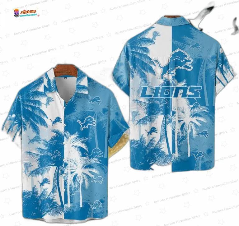 Tropical Waves Detroit Lions Hawaiian Shirt, Blue Palm Beach Fan Shirt Tropical Waves Detroit Lions Hawaiian Shirt, Blue Palm Beach Fan Shirt