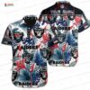 Custom Silver Leaf Las Vegas Raiders Hawaiian Shirt, Tropical Fan Aloha Button-Up