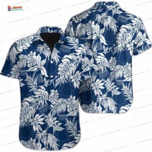 White Palm Leaf Indianapolis Colts Vacation Hawaiian Shirt