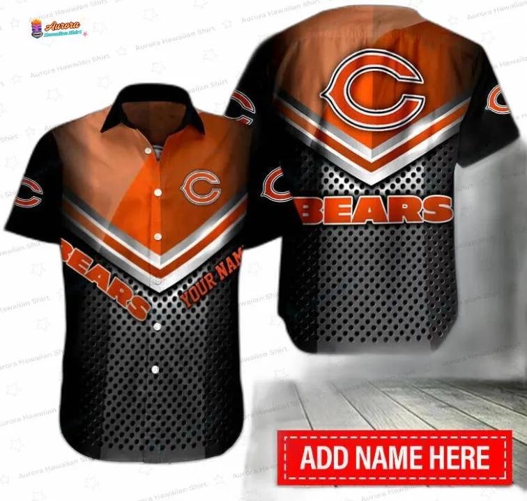 Custom Victory Vibe Chicago Bears Hawaiian Shirt, Orange Street Game Day Custom Victory Vibe Chicago Bears Hawaiian Shirt, Orange Street Game Day