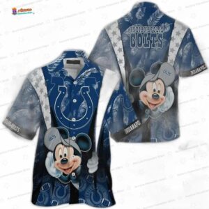 Mickey Horseshoe Indianapolis Colts Hawaiian Shirt Game Day Aloha Vibes