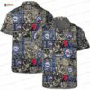 Blue White Logo Patchwork Philadelphia 76ers Hawaiian Shirts