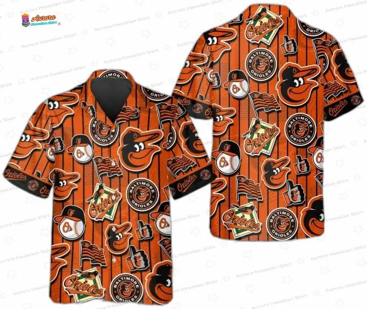 Vintage Charm Baltimore Orioles Hawaiian Shirt, Orange Baseball Fan Style Vintage Charm Baltimore Orioles Hawaiian Shirt, Orange Baseball Fan Style