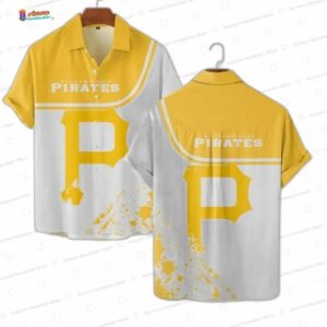 Golden Split Logo Pittsburgh Pirates Hawaiian Shirts