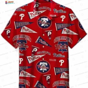 Vintage Pennant Philadelphia Phillies Hawaiian Shirt