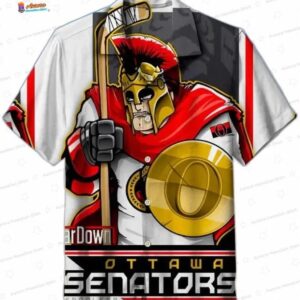 Red Gold Gladiator Ottawa Senators Hawaiian Shirts