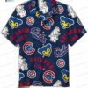 Retro Wrigley Postcard Chicago Cubs Hawaiian Shirt Retro Wrigley Postcard Chicago Cubs Hawaiian Shirt