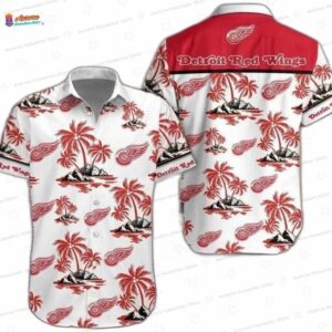 Red Palm Island Detroit Red Wings Hawaiian Shirt