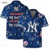 Tropical Flamingo New York Yankees Hawaiian Shirt, Navy Vacation Style