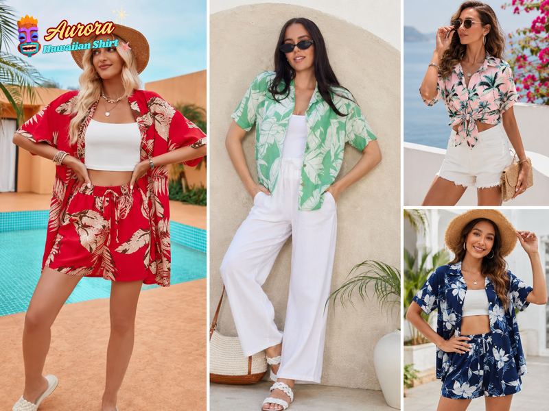 hawaiian shirt womens outfit 1