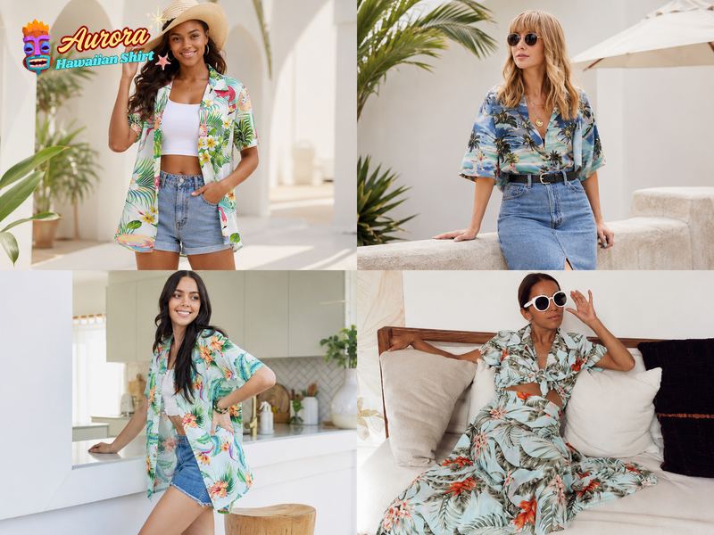 hawaiian shirt womens outfit 2