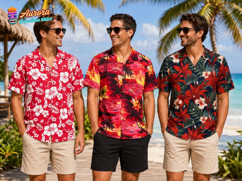 hawaiian shirts for men red 1