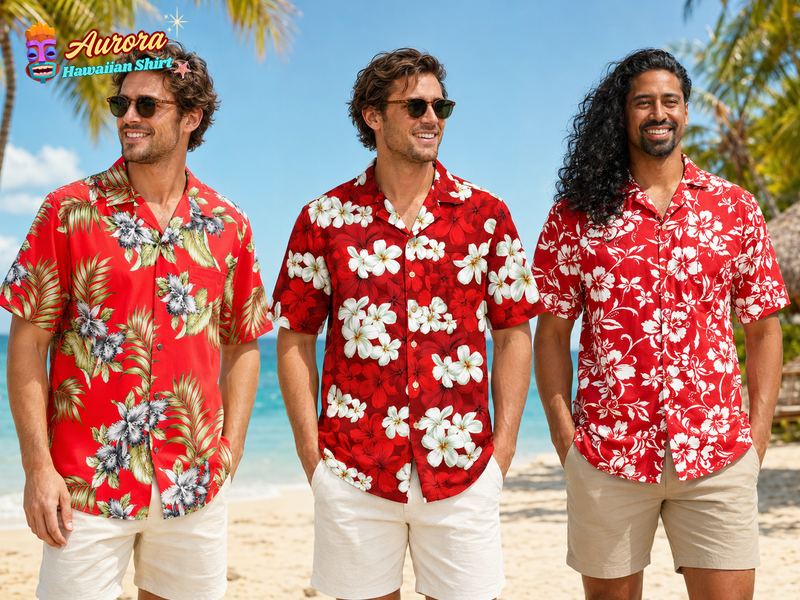 hawaiian shirts for men red 2