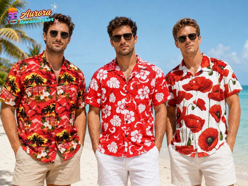 hawaiian shirts for men red 4