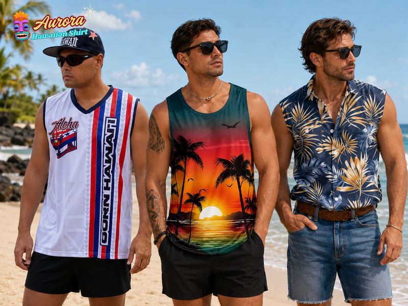 hawaiian tank tops mens 2