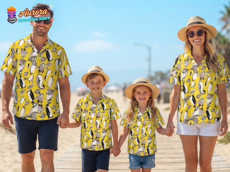 Matching family hawaiian outfits